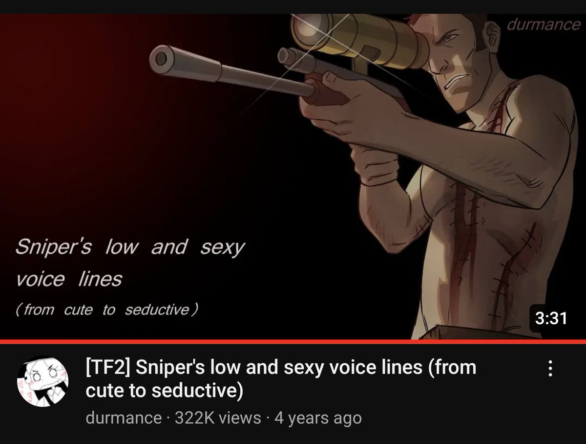 One time I fell asleep listening to sniper tf2 low and sexy voice lines on repeat trying to will myself into having dreams about him