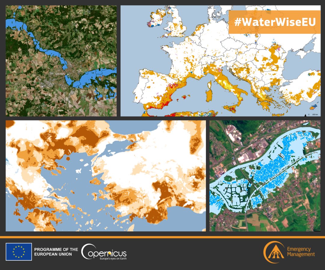 CopernicusEMS's tweet image. 💧#WaterWiseEU

Fresh water is essential for our lives and well-being

However, its availability is increasingly affected by extreme weather events such as #floods 🌊 and #droughts 🚱

#CEMS provides early warning and monitoring information for these events