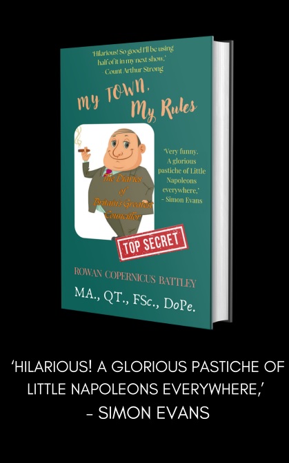 Excited to be dropping this blighter soon. 
Out August 1st from Everyman Humour <a href="/CllrBattley/">Councillor Rowan Battley</a>