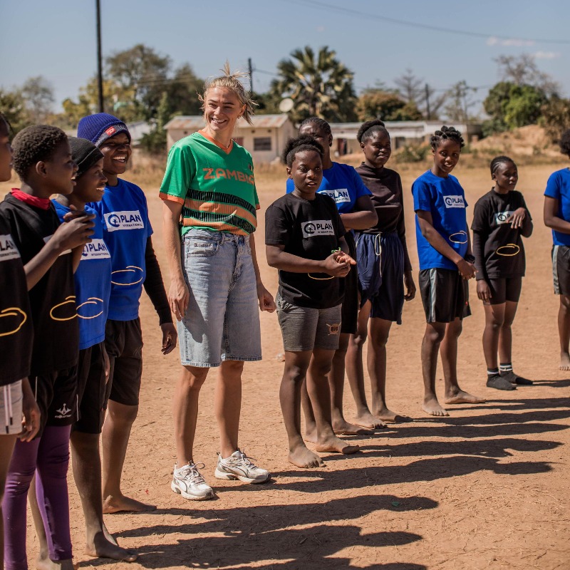 TenToes's tweet photo. Last month, we travelled to Zambia with @FridolinaRolfo after she was named the new goodwill ambassador for children’s charity @PlanEU.

The trip aimed to raise awareness of gender equality issues in the country and highlight the charity's ongoing work to improve girls' rights.