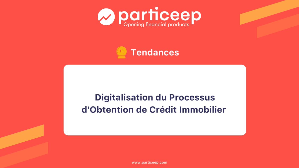 # Tendance- Digitaliser le processus d’obtention du crédit immobilier 🏘️🚀

Chez Particeep, nous mettons tout en œuvre afin de proposer la souscription digitale du #créditimmobilier grâce à nos solutions innovantes.

🔗 Plus de détails : bit.ly/4cwxHCr

#Digitalisation