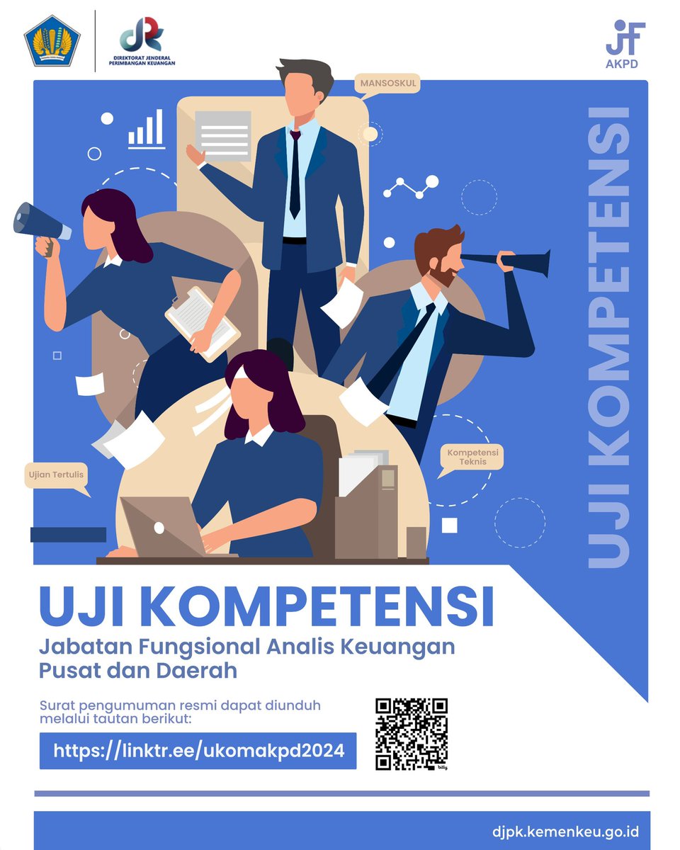 DitjenPK's tweet photo. Halo #MitraDJPK, ada info tentang Uji Kompetensi JF AKPD Gelombang II Tahun 2024 nih!
Bagi AKPD dan ASN yang berminat harap memperhatikan persyaratan dan ketentuan dalam surat dimaksud melalui tautan berikut ya https://t.co/DCLlY8T7KX
#JFAKPD
#analiskeuanganpusatdandaerah https://t.co/QqekjxiI1p