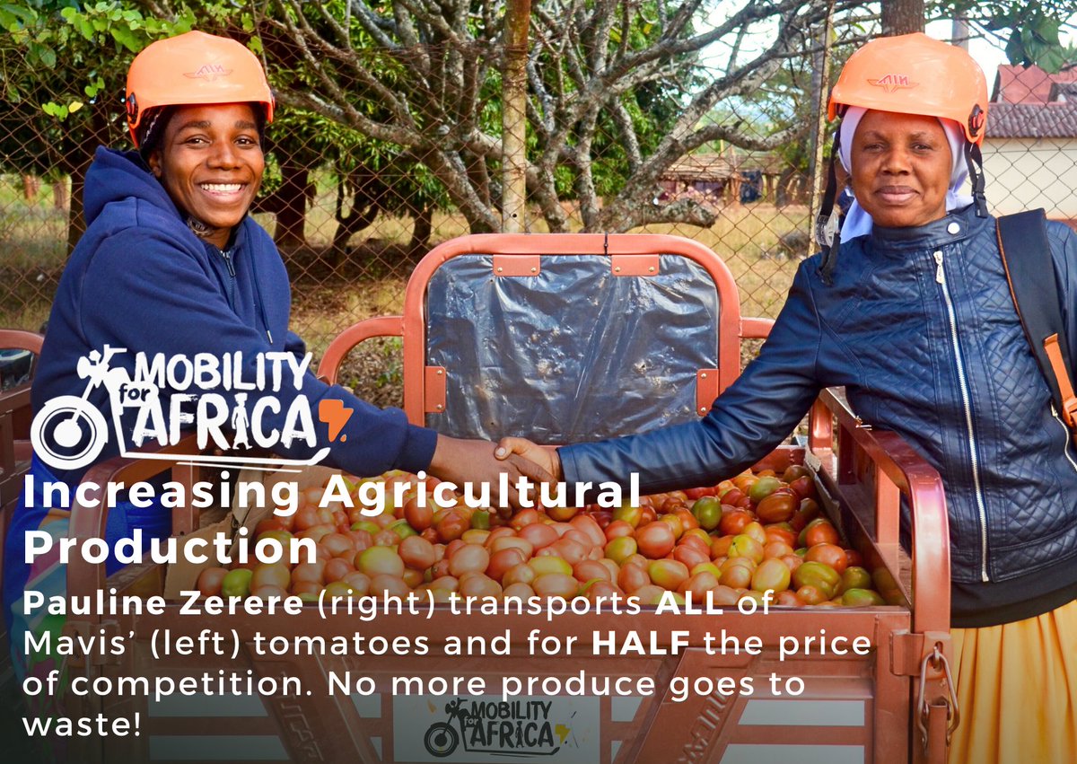 Increasing #agricultural production with the reliable and affordable #Hamba 📈🍅 #SDG2 <a href="/Mobility4Africa/">Mobilityforafrica</a> strives to increase access to markets to ensure no more pre-market #foodwaste!