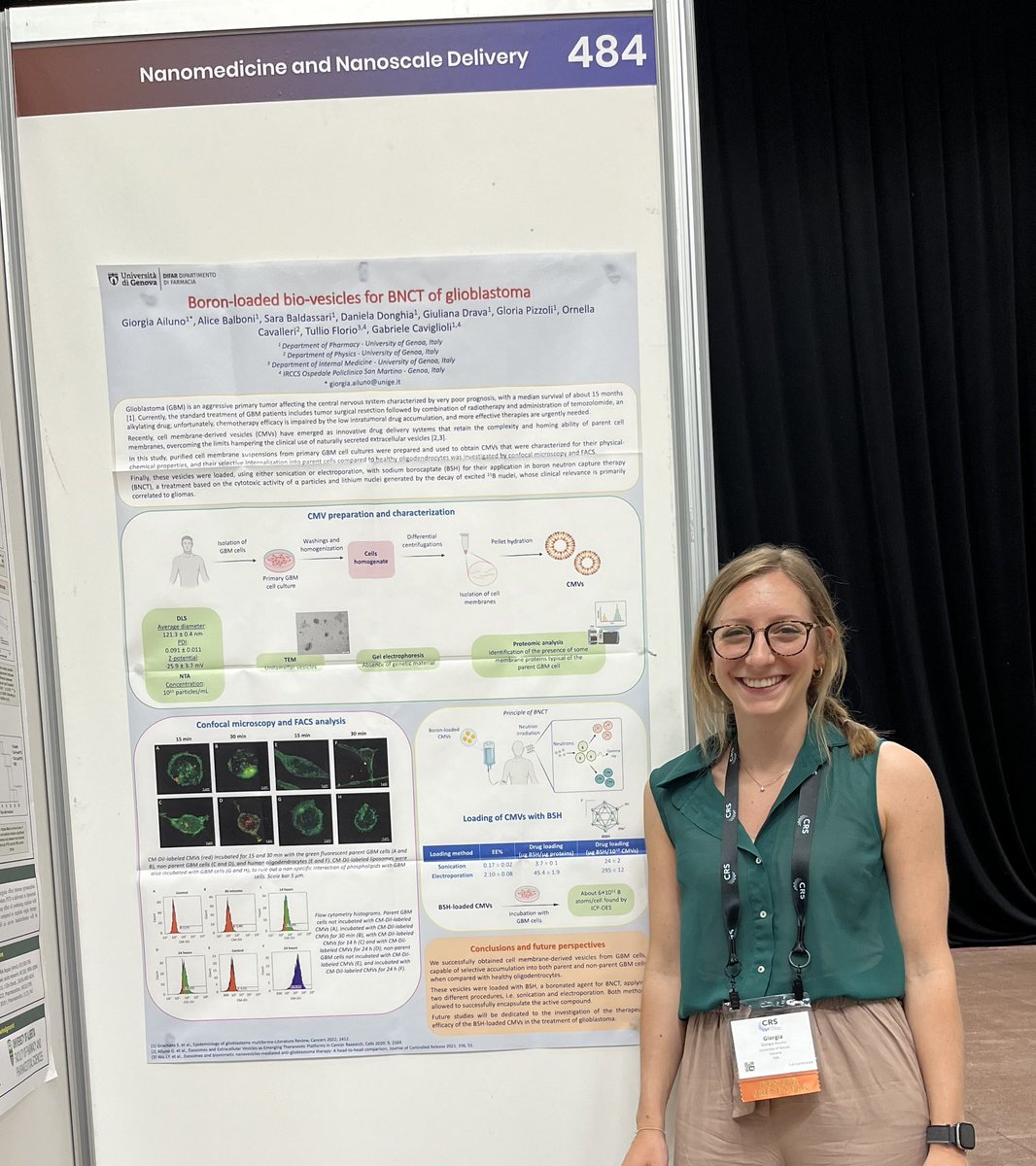 Giorgia Ailuno (@ailunogiorgia) on Twitter photo Presenting our latest results on glioblastoma-derived biomimetic vesicles at the #CRS2024 Annual Meeting and Exposition in Bologna!
<a href="/CRSScience/">Controlled Release Society</a> <a href="/CRS_Italia/">CRS Italy Local Chapter</a> Presenting our latest results on glioblastoma-derived biomimetic vesicles at the #CRS2024 Annual Meeting and Exposition in Bologna!
<a href="/CRSScience/">Controlled Release Society</a> <a href="/CRS_Italia/">CRS Italy Local Chapter</a>