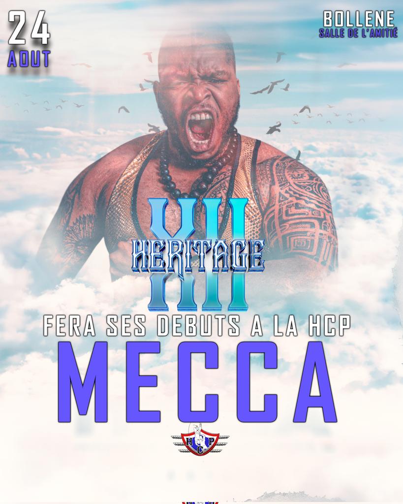 💥 Héritage XII 💥 

Mecca fera ses débuts a la HCP lors d'Héritage XII!

#wrestling #prowrestling #soutiencatchfr #catch