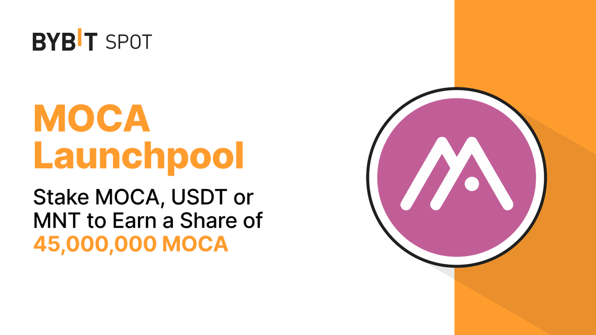 Bybit_Official's tweet photo. 🚀 #MOCA Launchpool: Stake $MOCA, $USDT or $MNT to Earn a Share of 45,000,000 $MOCA with @MOCAFoundation!

📆 Event Period: Jul 11, 10AM UTC – Jul 18, 10AM UTC

📈 Stake to Earn: https://t.co/c7t9JuHApt
🌐 Learn More: https://t.co/1z4OG3YMny

#TheCryptoArk #BybitTrading https://t.co/7SlbP7lnxx