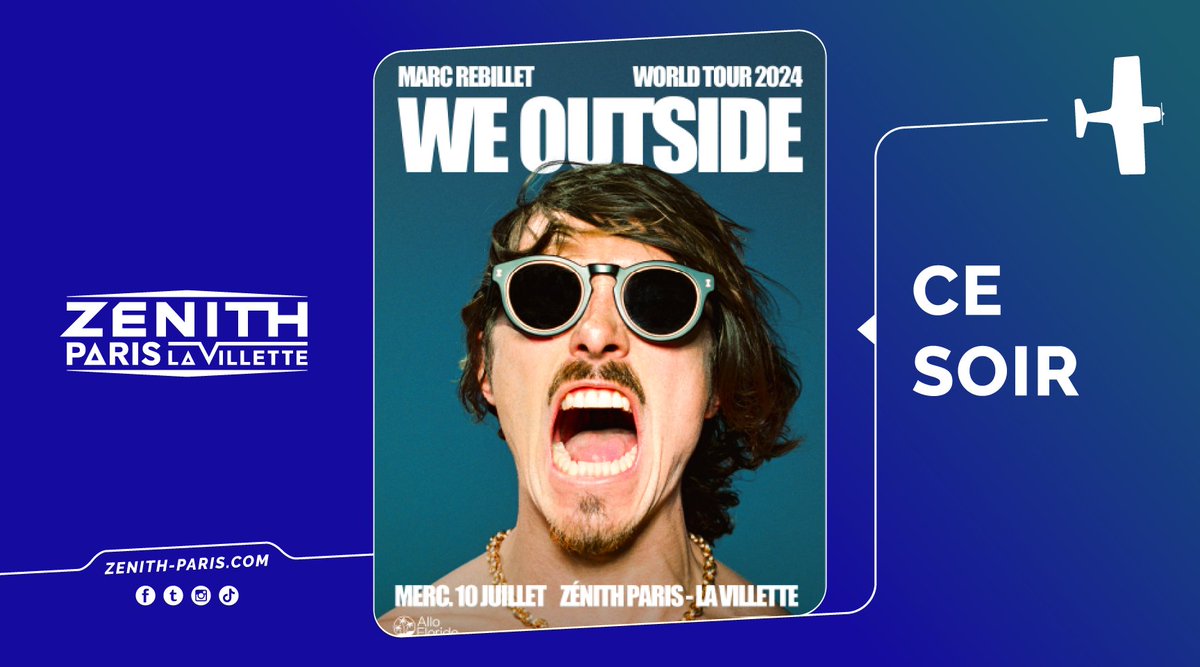 ⏲️ H O R A I R E S ⏲️

Ce soir retrouvez le concert de l'aussi talentueux que déjanté <a href="/marcrebillet/">MARC REBILLET</a> au <a href="/Zenith_Paris/">Zénith Paris - La Villette</a> !

➡️ 18h30 : Ouverture des portes
➡️ 20h00 première partie : <a href="/maraflm/">Mara</a>
➡️ 21h20 : Marc Rebillet

Bon show 😎