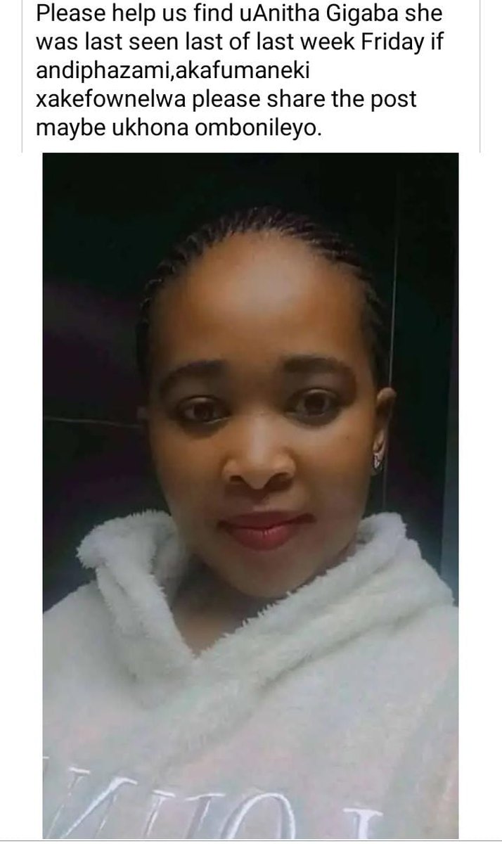 Please share. We are looking for her it's been 3 weeks now. Her phone is off