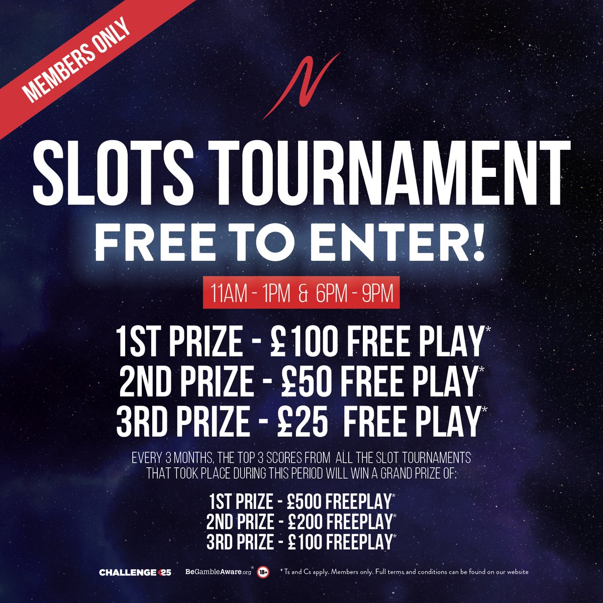 💫 Match Play every Wednesday 💫

With our new SUPER SLOTS TOURNAMENT you can win up to £500 Freeplay!

The bright lights of Napoleons await: tinyurl.com/w7crtj22 👈🏼