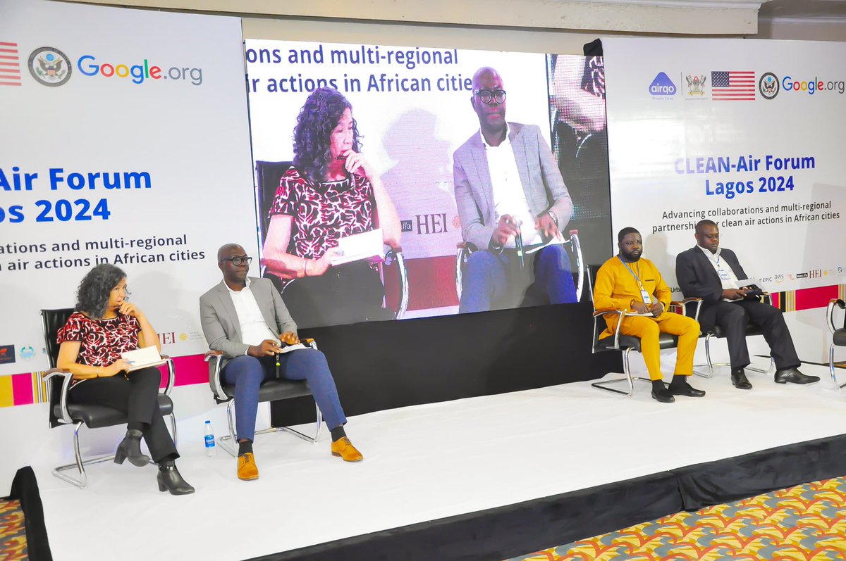 LasepaOfficial's tweet photo. The Clean Air Forum Lagos 2024 has entered its second day at Sheraton Hotel, Ikeja, with Dr. Babatunde Ajayi, General Manager of LASEPA with senior management staff of the agency in attendance. 

The  5- event, organized by AirQo, Makerere University; AQMRG, University of Lagos, and LASEPA has brought together a diverse group of over 300 air quality stakeholders from 40 cities across 40 countries to tackle the pressing issue of air pollution in Africa.

As the forum progresses, academia and policymakers have taken the stage to deliver presentations, highlighting innovative solutions to combat air pollution in Africa. The presentations have covered a range of topics, including the use of technology in air quality management, sustainable transportation solutions, and community-led initiatives to reduce air pollution.

One  key focus emerging from the presentations is the importance of leveraging technology to address air pollution. Several speakers have highlighted the potentials of technologies such as sensor networks, data analytics, and artificial intelligence to monitor and manage air quality in real-time. For example, one presentation showcased a low-cost sensor network developed by a local University that can provide real-time air quality data to citizens.

Another focus that has emerged is the need for sustainable transportation solutions. Several speakers have emphasized the importance of promoting cleaner fuels, improving public transportation. One presentation highlighted a successful pilot project that introduced electric buses,CNG buses into a city's public transportation system, resulting in significant reductions in air pollution.