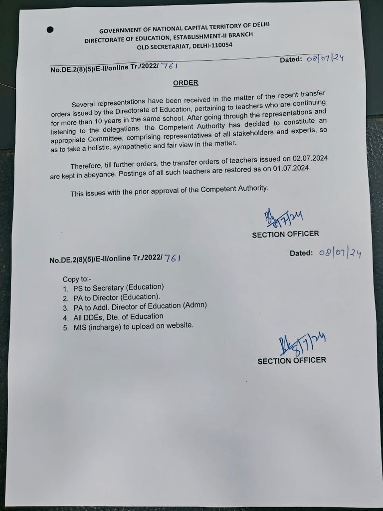 Rakeshkalirama's tweet photo. @LtGovDelhi 
@AtishiAAP
@GSTADelhi 
@AIGTA2011_Delhi 
R/Sir 
Plz restore releived guest teachers due to 10 years tranfer policy https://t.co/GVUMOL0d9H