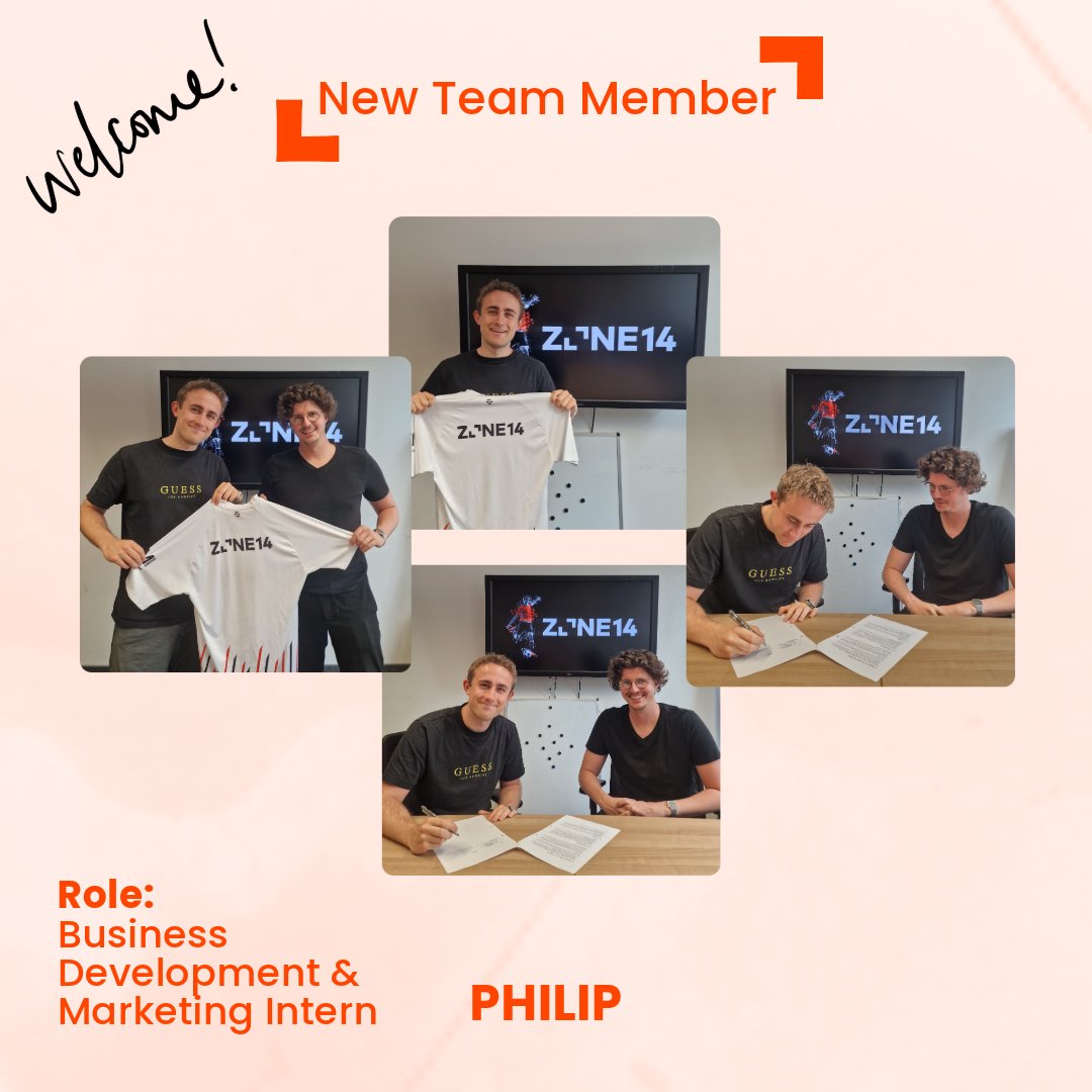 zone14_ai's tweet photo. Welcoming two new members to the zone14 team! 🤝
We look forward to a good collaboration and would like
to warmly welcome Philip and Ali to zone14! 🤝😌
#zone14 #beinthezone #videoanalyse #football #soccer #ai #sportstech #startup #artificialintelligence #internship #hire https://t.co/Slx2Tb426T