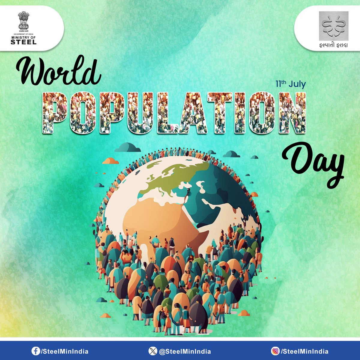 SteelMinIndia's tweet photo. Today, on World Population Day, let's ensure every individual is recognized, valued, and included in the global community.πΊοΈπ§βπ€βπ§
#WorldPopulationDay #CountEveryone #LeaveNoOneBehind https://t.co/eHGu4yB5xd