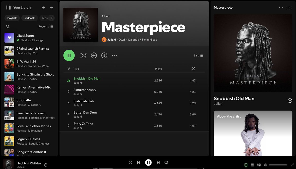 Kwa wale walienda streaming platforms ku sample masterpiece for the 1st time, Umeona aje? 

Comments hapo down 👇🏾
