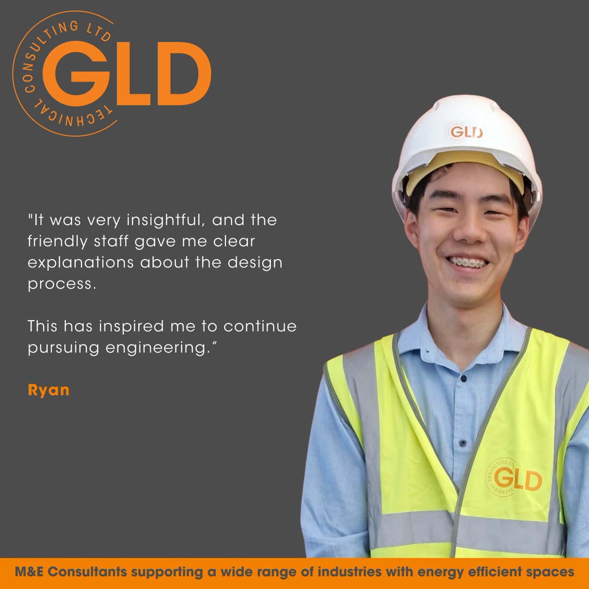 Last week at GLD, we had Ryan Cheung from Urmston 6th Form for work experience! He worked with our Electrical, Mechanical &amp; CAD. Ryan said, "It was very insightful and has inspired me to pursue engineering." Good luck, Ryan! #WorkExperience #FutureEngineer