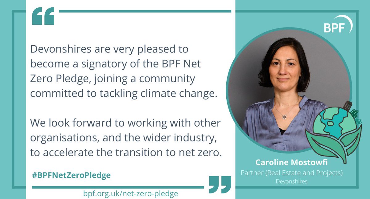 BritProp's tweet photo. 🌍We’re delighted to welcome @Devonshires to the growing community of #BPFNetZeroPledge signatories, all of whom are committed to accelerating the transition to a net zero carbon property sector. 

👉Find out more and take the pledge here: https://t.co/Eeyry3LYyI https://t.co/q0wcLsAXcy