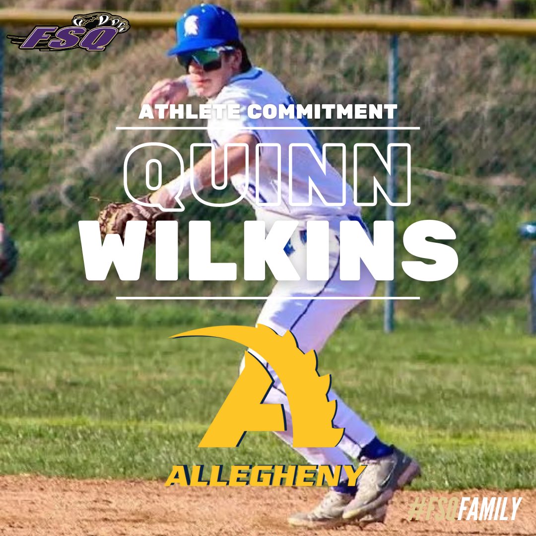 Congrats to FSQ Athlete <a href="/QuinnWilkins02/">Quinn Wilkins</a> on his commitment to Allegheny College!
#FSQfamily