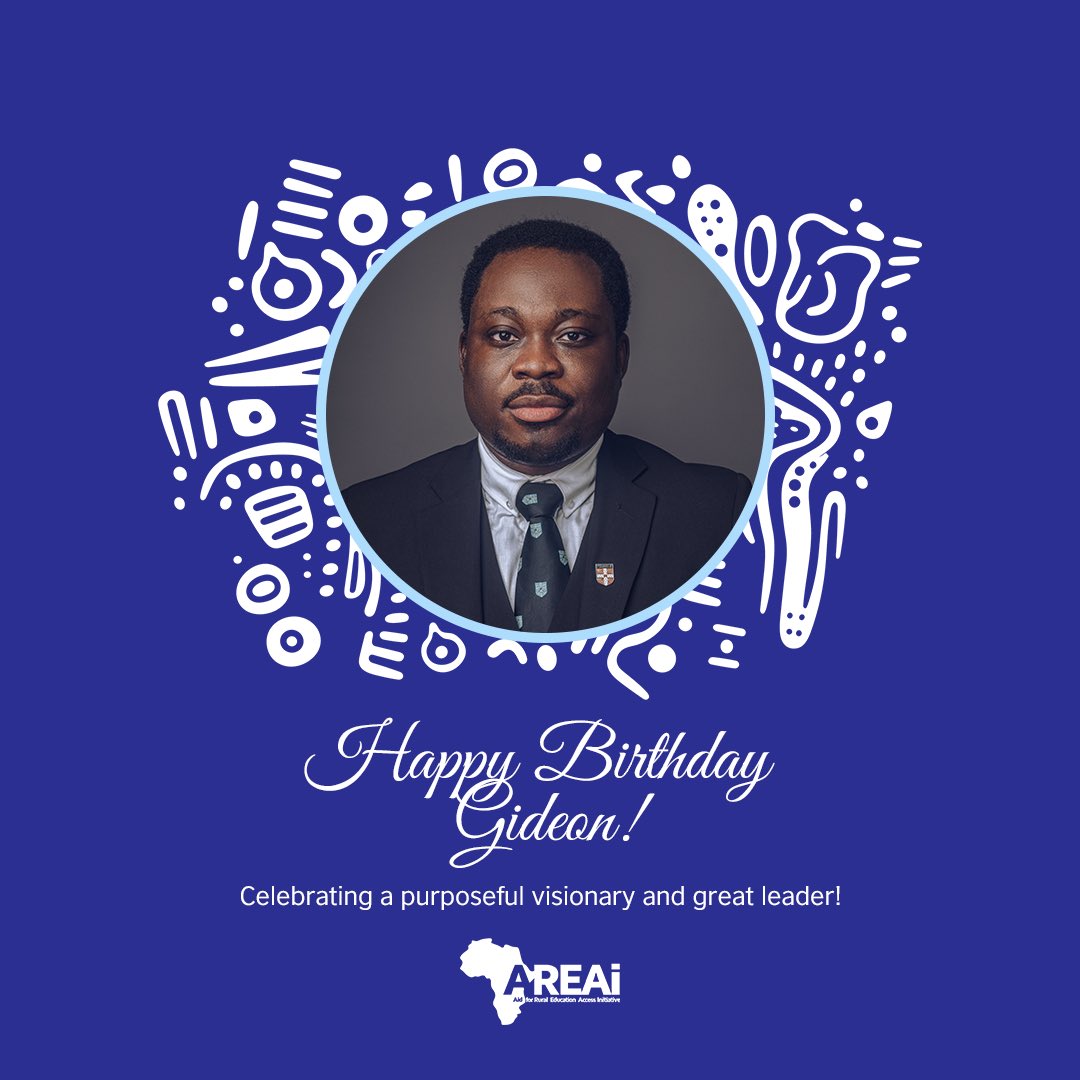 Areai4Africa's tweet image. HURRAY!!! 🥳 🎉 🥳 🎉 It&apos;s Gideon&apos;s Birthday Today!

Happy Birthday to our Phenomenal and Visionary Leader at AREAi. ✨

Join us as we celebrate a special day in the life of our Chief Executive Officer and Founder at AREAi, Prince Gideon Olanrewaju (@LanreShaper )
