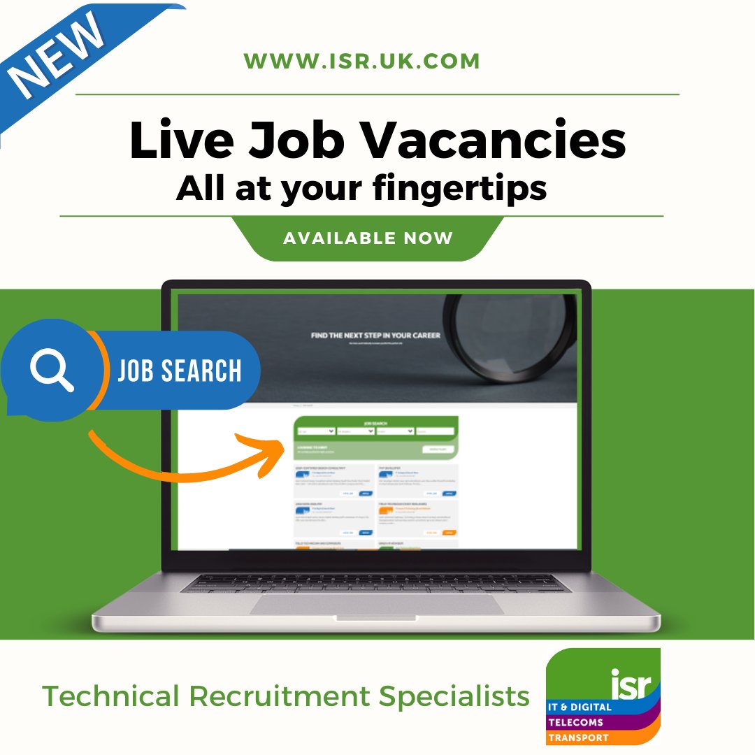 ISR Recruitment (@isrecruit) on Twitter photo Are you considering progressing your tech career to the next level? <a href="/ISRecruit/">ISR Recruitment</a> are ready to offer advice on advancing to your next career stage.
#IT #Digital #Telecoms #TransportTechnology #realITS
Please visit the NEW live #Jobs listings here ➡ lnkd.in/eXTjJN6B Are you considering progressing your tech career to the next level? <a href="/ISRecruit/">ISR Recruitment</a> are ready to offer advice on advancing to your next career stage.
#IT #Digital #Telecoms #TransportTechnology #realITS
Please visit the NEW live #Jobs listings here ➡ lnkd.in/eXTjJN6B