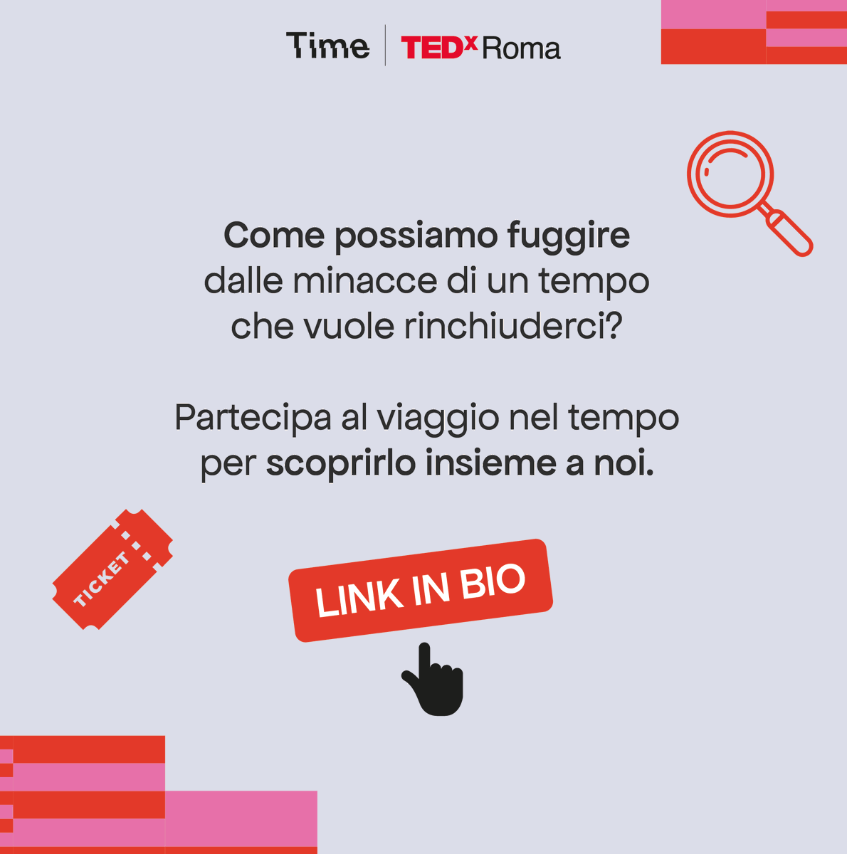 “Chronos” è il tempo cronologico che riduce l’esistenza al mercificabile e non lascia spazio alla libertà.

Come fuggire dalle minacce di un tempo che vuole rinchiuderci?

🎟️ Partecipa al viaggio nel tempo per scoprirlo con noi ➡️ rb.gy/z801iz

#TEDxRoma2024 #TIME