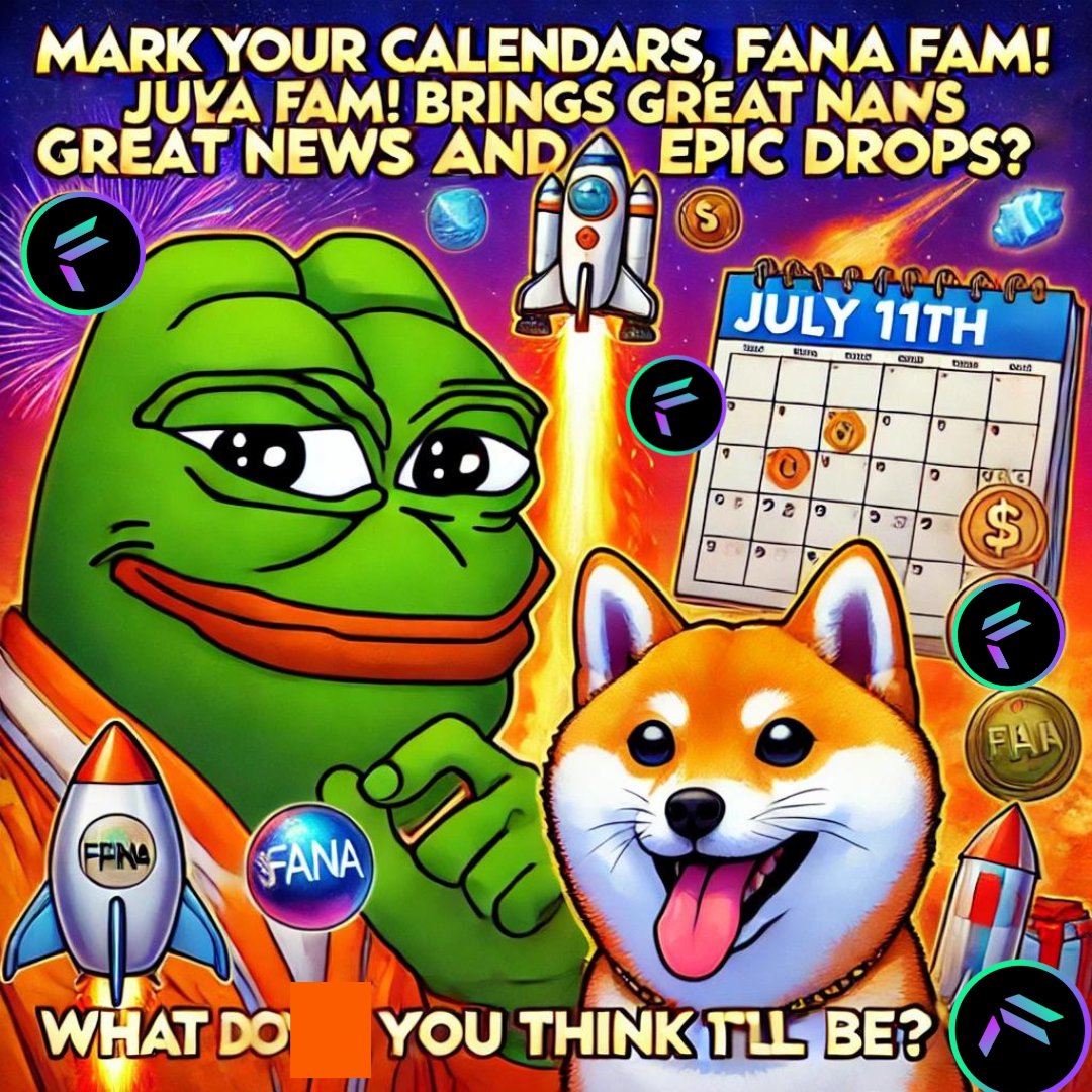 FoolanaSPL's tweet photo. Mark your calendars, FANA fam! July 11th brings great news and epic drops! What do you think it’ll be? 🤔🚀 #Foolana #Unleased #FANA https://t.co/qssY9z3WYv