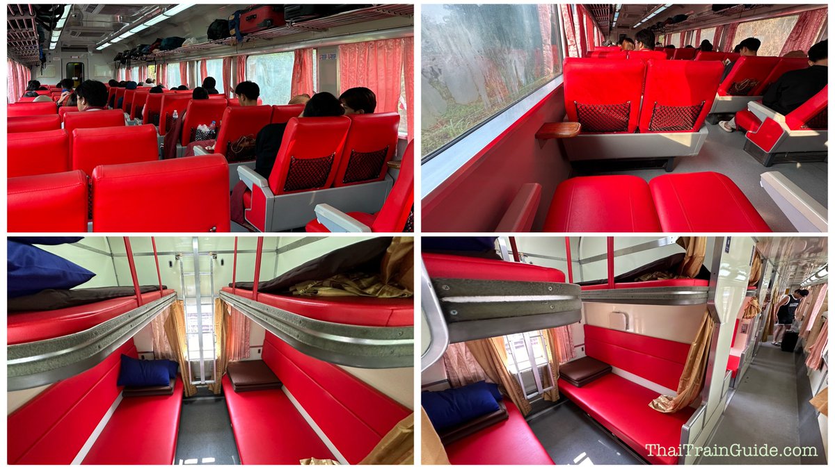 🇹🇭🇱🇦 The JR-West “Red Train” carriages will be attached to Rapid No. 133/134 from Bangkok (Krung Thep Aphiwat) to Vientiane (Khamsavath) on 19th July onwards. The train leaves Bangkok at 9:25pm and arrives in Vientiane at 9:05am the next day. 

2nd Class seats with