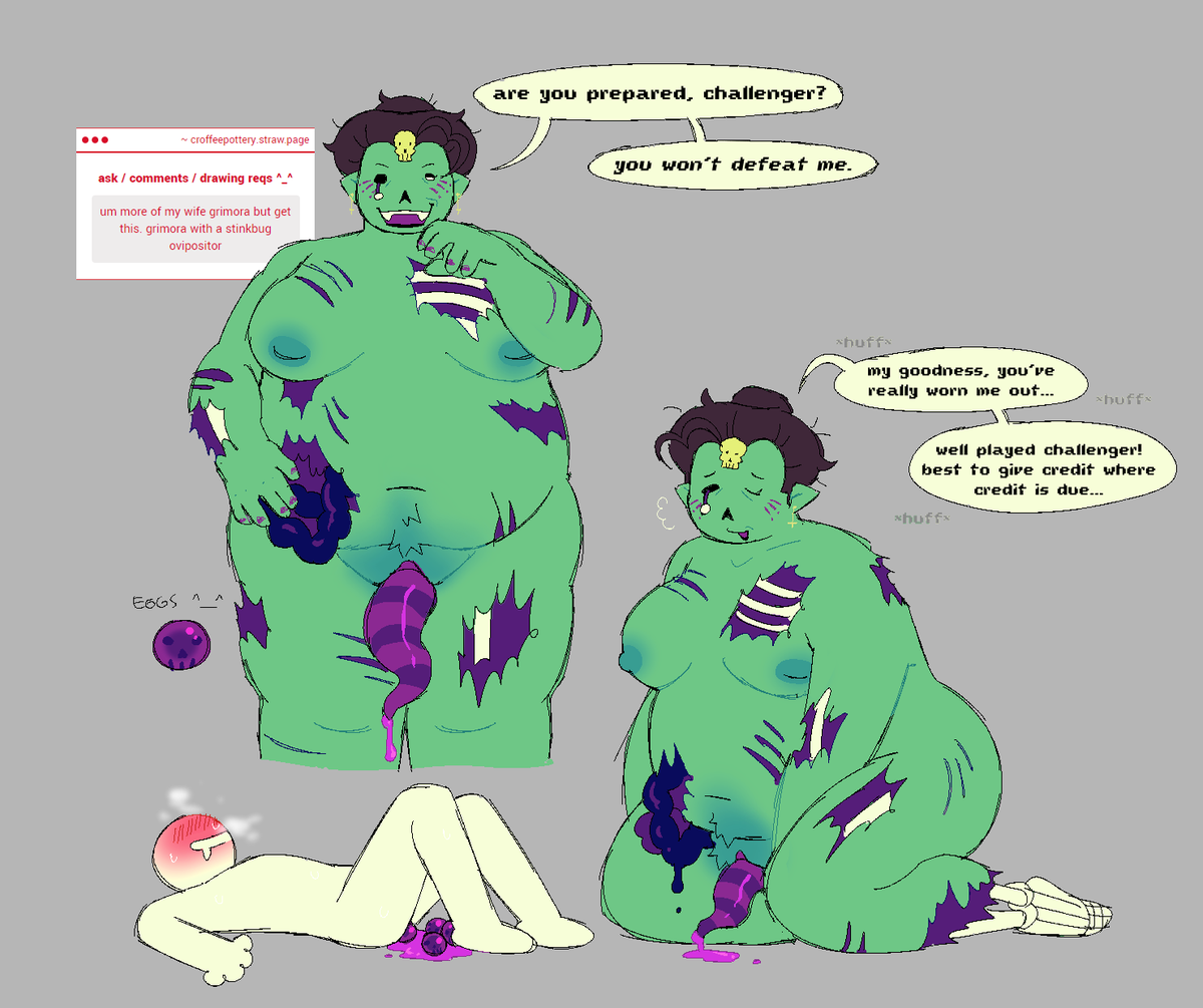 croffiepot's tweet photo. // gore body horror oviposition
requests ^_^ u can send more here >https://t.co/nZbzXi1Tkd #croffeensfw #thehexnsfw #inscryptionnsfw #nsfwart https://t.co/UcasIUXuoQ