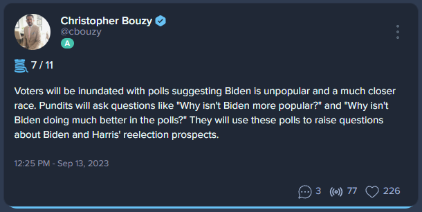 cbouzy's tweet photo. Ten months ago, I predicted everything that is happening now. I tried to warn y'all then to prepare for the bullshit. Ignore the polls, media, and pundits. I will post a thread later today about the election.

https://t.co/4GgbFpYEQu https://t.co/SN0VGKFsYa