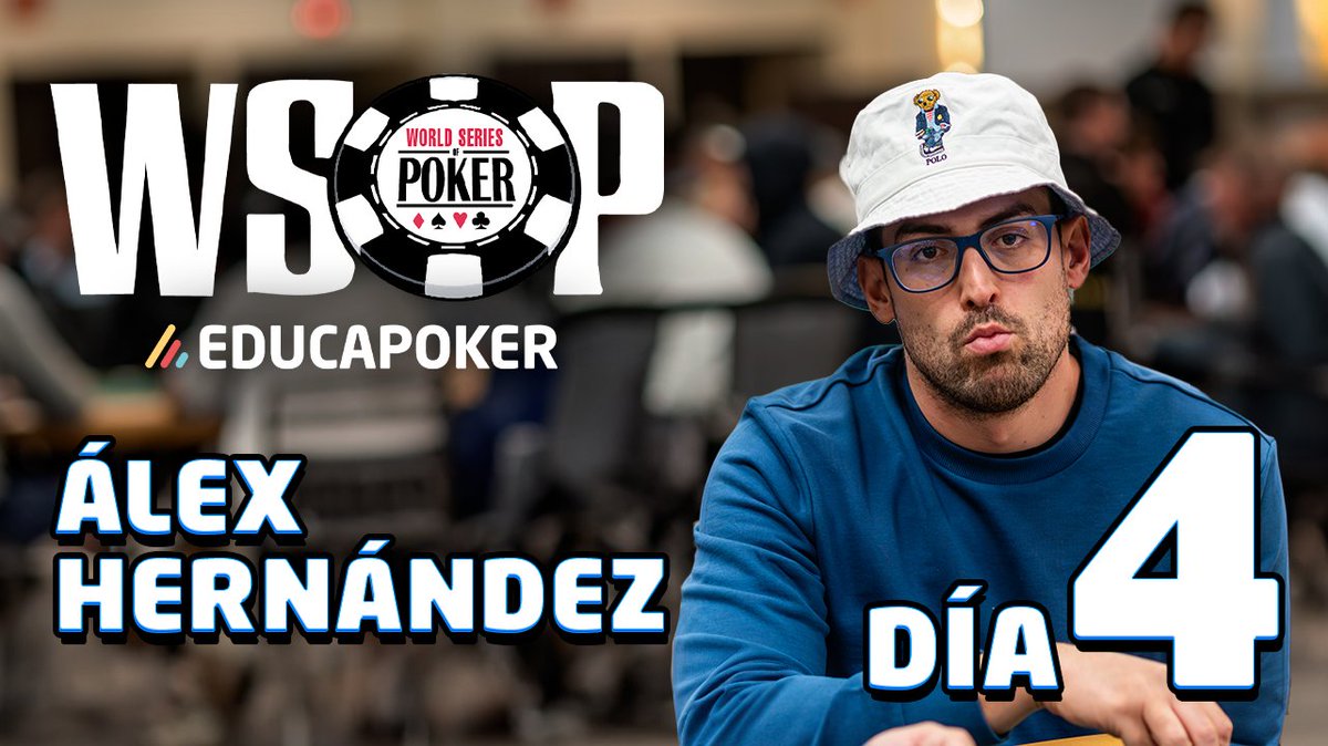 EducaPoker (@educapoker) on Twitter photo Álex Hernández en busca del ITM en el Día 4 del Main Event💰
<a href="/alexhdezarroba/">Alex Hernández</a> fue el único superviviente de la escuela en un Día 3 en el que cayeron <a href="/srxakgirona/">Sergi Reixach</a>, <a href="/javiFTG/">Javier Fernández Alonso</a>, <a href="/adriia18/">Favelita</a> y <a href="/v3rson/">Matias G.A</a> 💔
¡Mucha suerte, profe!🍀
📰educapoker.com/noticias/alex-… Álex Hernández en busca del ITM en el Día 4 del Main Event💰
<a href="/alexhdezarroba/">Alex Hernández</a> fue el único superviviente de la escuela en un Día 3 en el que cayeron <a href="/srxakgirona/">Sergi Reixach</a>, <a href="/javiFTG/">Javier Fernández Alonso</a>, <a href="/adriia18/">Favelita</a> y <a href="/v3rson/">Matias G.A</a> 💔
¡Mucha suerte, profe!🍀
📰educapoker.com/noticias/alex-…