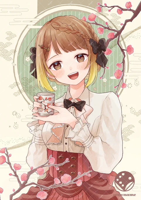 【お仕事報告】 梅都恋乃羽( )様のグッズ向けイラストを制作させていただきました ̖́- ご依頼ありがとうございました!