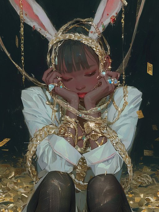 &ldquo;Sad Bunnies Love Money&rdquo; 🪢🐰👯&zwj;♀️🥲💰🪢  #nijijourneyv6 #midjourneyV6 #sadgirlsluvmoney https://t.co/xnO7<a href="/tag/nijijourneyv6"class="tags">#nijijourneyv6</a><a href="/tag/midjourneyv6"class="tags"><span>#midjourneyv6</span></a><a href="/tag/sadgirlsluvmoney"class="tags"><span>#sadgirlsluvmoney</span></a>