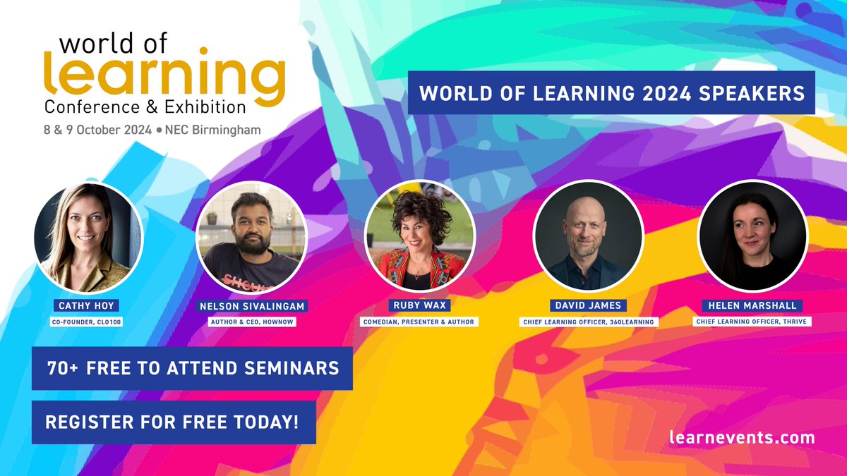 personneltoday's tweet image. The World of Learning is back🗣

Visit NEC, Birmingham 8 &amp;amp; 9 October for an unrivalled opportunity for L&amp;amp;D professionals to learn, interact, and network! 

Register for Free today &amp;gt;&amp;gt; eventdata.uk/Forms/Form.asp… #WOL24 #HR #LandD