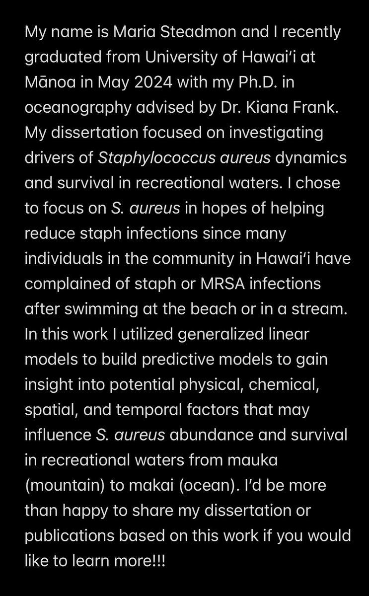 msteaddd's tweet photo. I love how rich the scientific community is on X, so I would like to introduce myself to anyone who might come across my account! My most exciting announcement is that I just received my Ph.D. in oceanography from UH Mānoa in May!🎓 https://t.co/pTOIytrudW