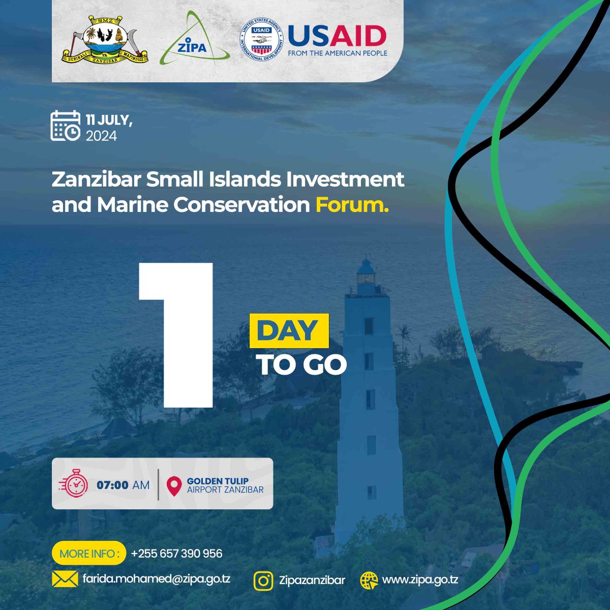 Zanzibar Small Islands Investment and Marine Conservation Forum will be held Tomorrow in Golden Tulip Airpot Hotel Zanzibar at 07:00 AM.

You are most Welcome……….. 

#visitzanzibar 
#wekezazanzibar 
#investinzanzibar