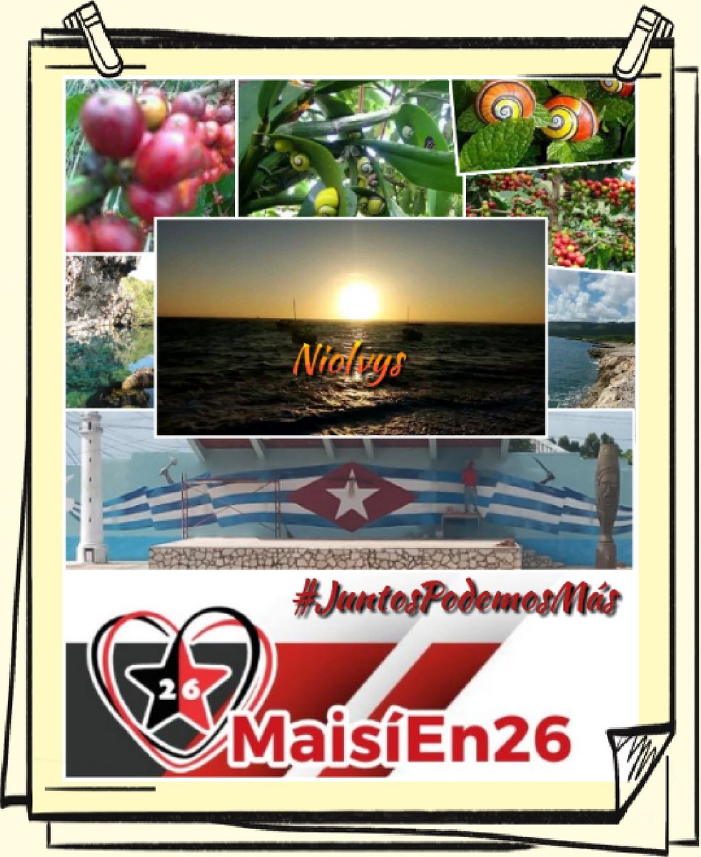 GranMaisi's tweet photo. Linda jornada todos desde #Guantanamo donde la #GenteQueSuma te saluda con buenas vibras... Aquí donde #MaisíEn26 #VConTodo #ALoCubano #ALoTradicional @nicado3 @AuroraFdez19 @Arnold_August @AriagnaLandeiro @cubareloj @Guajiritasoy @JouselineR @jaarreaza https://t.co/BQ1lTC35fW
