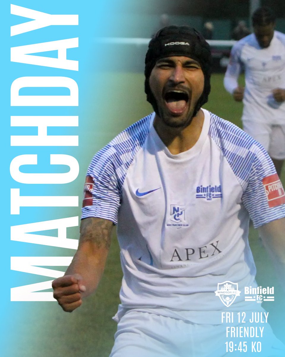 Binfieldfc's tweet photo. 📢 MATCHDAY!
After 7️⃣6️⃣ days rest, the Moles face a trip to @windsorfc in a pre-season friendly
🕡 Turnstiles Open from 18:30
💳 CARD Only
🎟️£5/£3 Conc/🆓U16s
📍 HP9 2SE
#BinfieldFC | #WINBIN https://t.co/VThV5n9Z2h