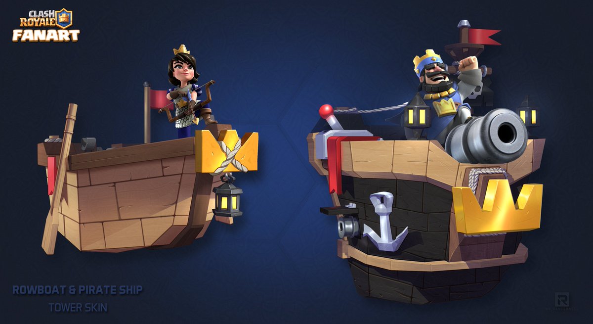 Mr_Randomnese's tweet image. Fanart Pirate Expansion for @ClashRoyale 

For the past 6 months, I've worked hard to make a design #portfolioDay which would fit right in the Clash universe. It includes props, environments, 3D and more!

I'm trynna set foot in the concept art industry :)
artstation.com/artwork/elO31X