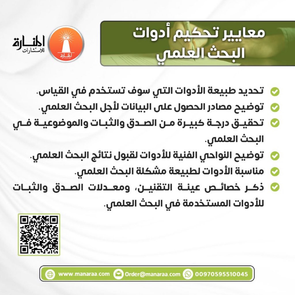 🔴تعرف عبر الإنفوجرافيك التالي على معايير تحكيم أدوات البحث العلمي👇

#الدكتوراه 
#الماجستير