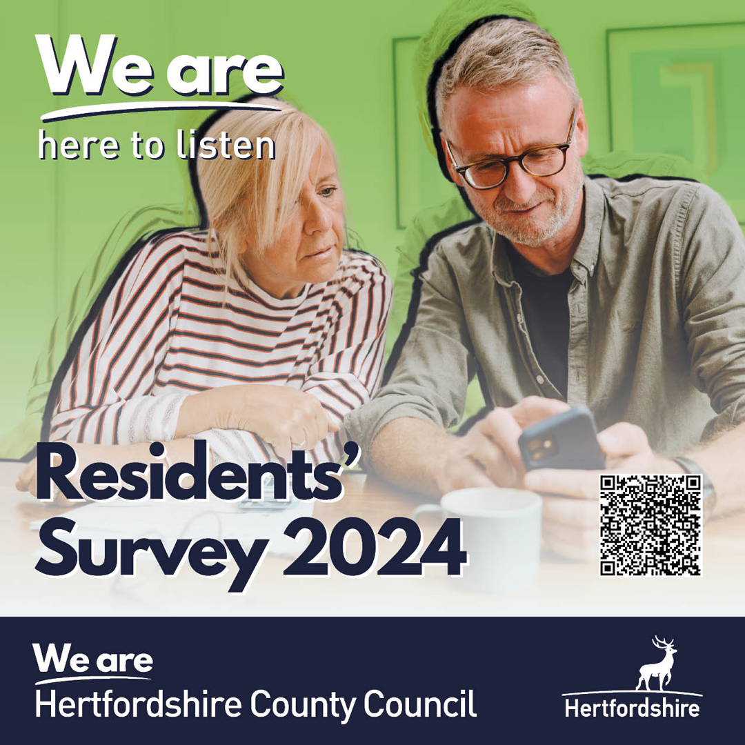 📣 All #Hertfordshire residents and businesses can have their say in the <a href="/hertscc/">Hertfordshire County Council</a> Residents’ Survey

✔ You can complete the survey here: Hertfordshire.gov.uk/resident2024su…