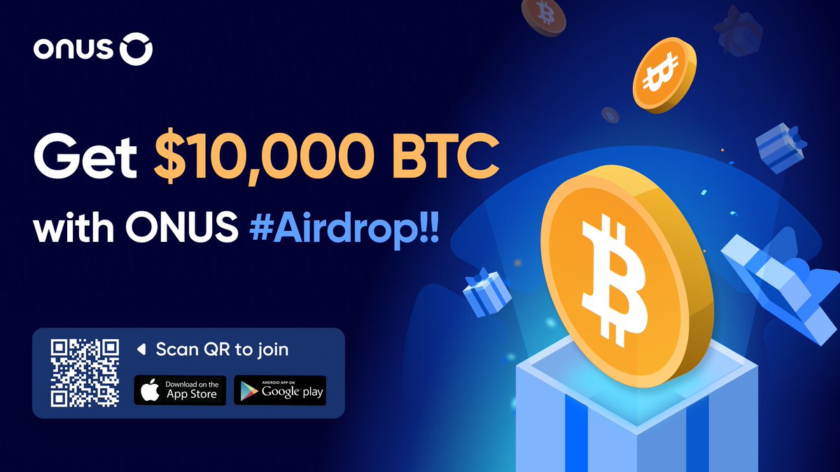Get $10,000 BTC with ONUS #Airdrop !!  

Exciting #rewards await the first 10,000 participants who complete the following tasks!  

Complete these 3 steps to be eligible for thousands of $BTC:  

- Follow <a href="/ONUSFinance/">ONUS</a>
- Tag 3 friends and RT 
- #Earn #Free $ONX at: