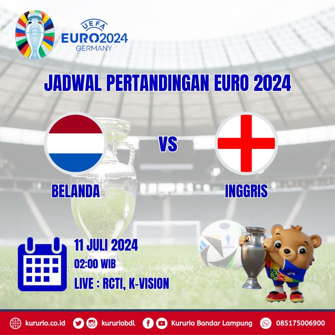 Jadwal EURO 2024

Belanda vs Inggris   

11 Juli 2024 (02:00)

Live  RCTI &amp; K-Vision

#euro2024
#germany
#football
#sepakbola
#kururio
#kururiobdl
#bandarlampung
