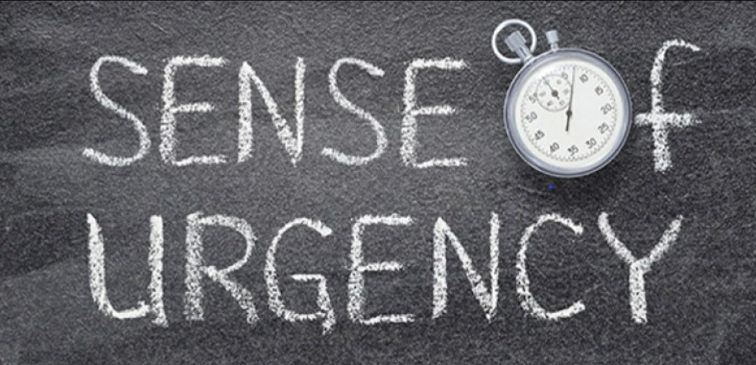 "Leadership Moment"
Leaders with a SENSE OF URGENCY recognize the importance &amp; benefit of taking swift action to address issues. They demonstrate a commitment to take charge when trouble arises, &amp; they quickly coordinate with others to get the job done!
#LeadershipMoment