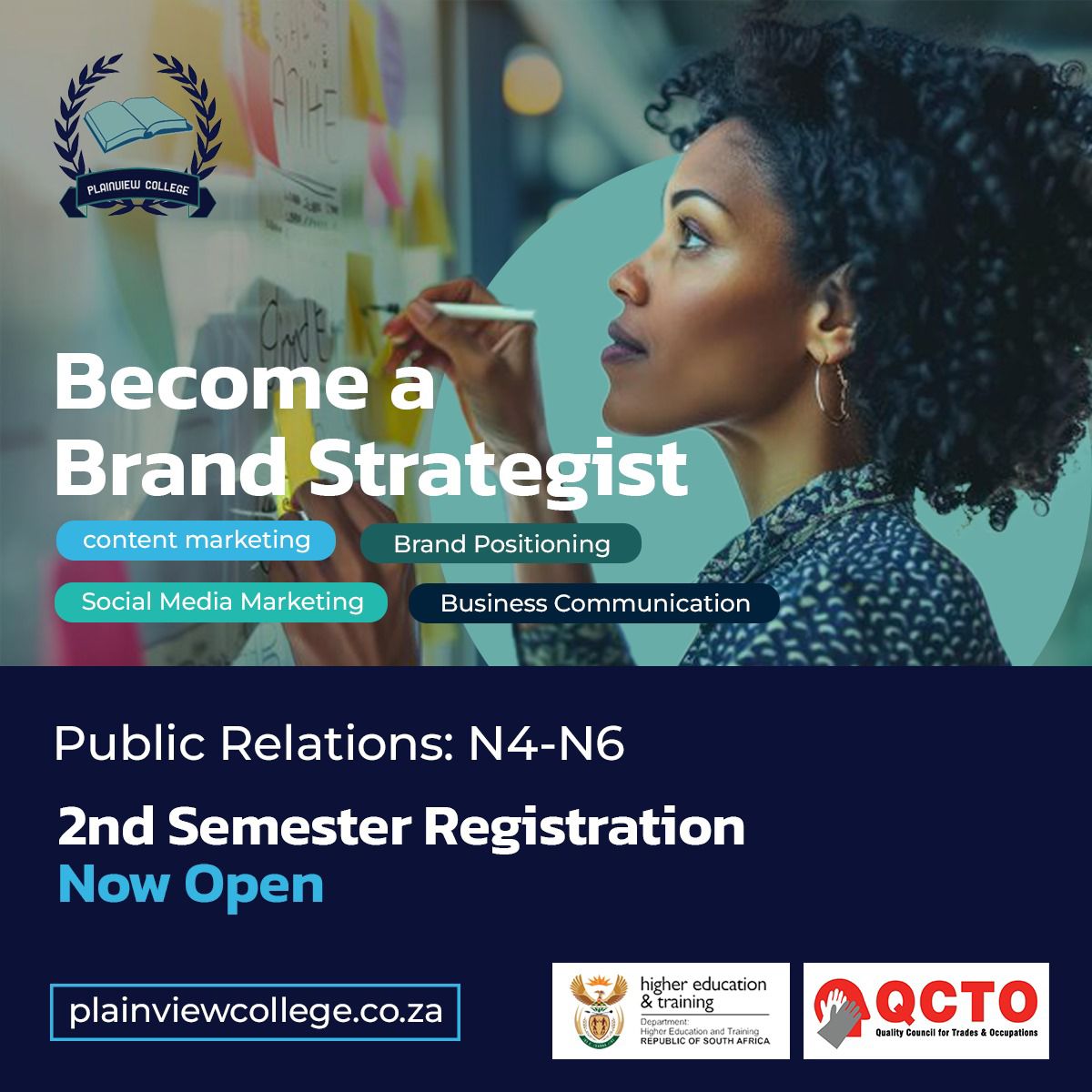 KasiEconomy's tweet photo. 📚Second Semester Applications Are Now Open📚

Plainview College JHB Campus 

4 Beacon Street, New Doornfontein. 

https://t.co/98JxIjJTFo 
APPLY TODAY 

WhatsApp:+27 (76) 806-6486 https://t.co/hIy5xQK6sC