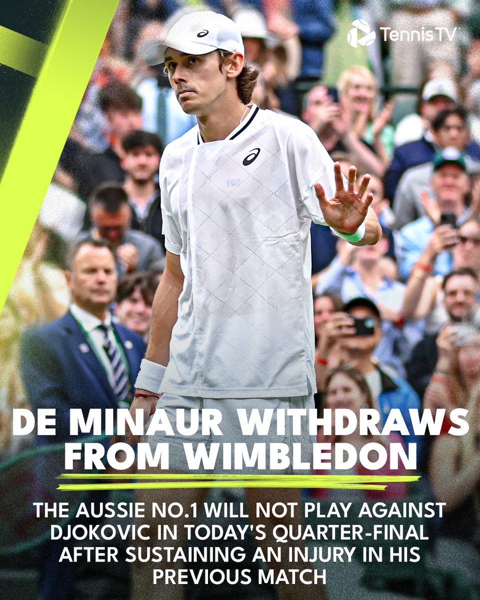 TennisTV's tweet photo. Back stronger, Demon 💪

@alexdeminaur #Wimbledon https://t.co/01RySlDnZx
