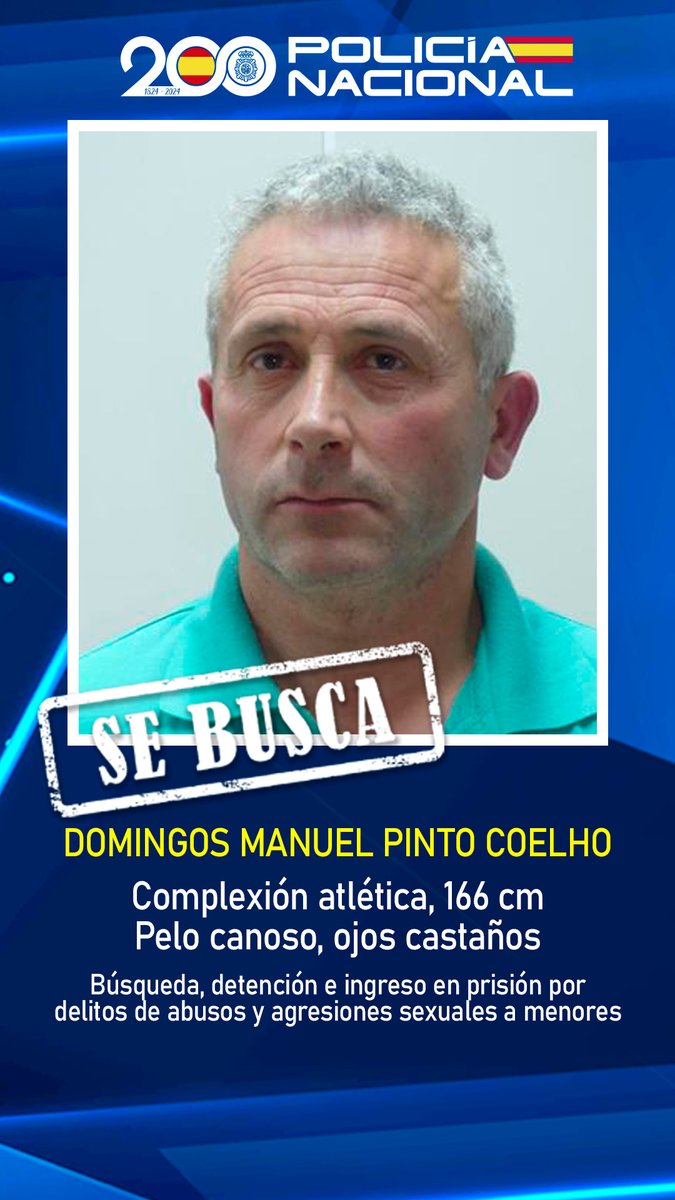 🔵LOS MÁS BUSCADOS🔵

➖Buscado por agresión sexual continuada a su hija menor
➖Español de 51 años

Si tienes cualquier dato ➡losmasbuscados@policia.es

🔁RT y ayuda a encontrarlo

#LosMásBuscados