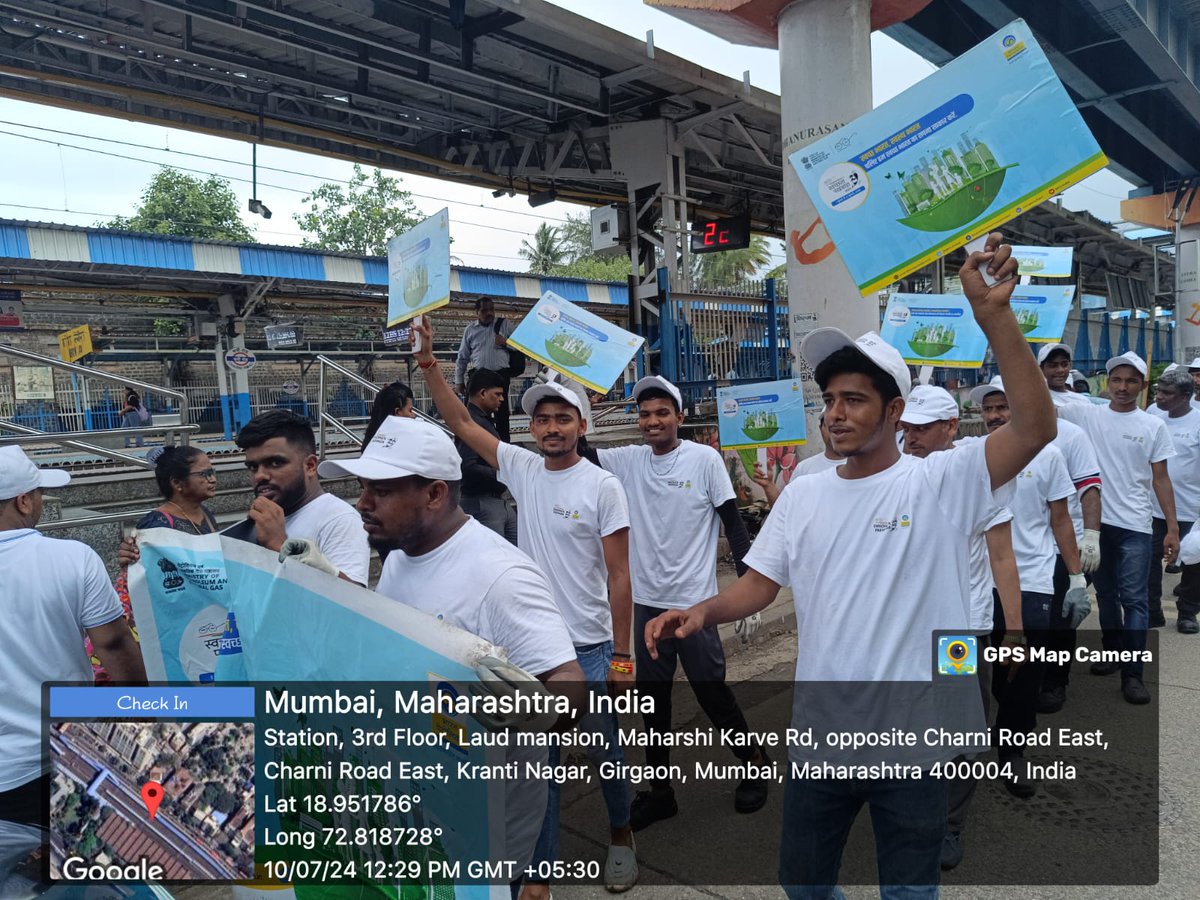 SlcMaharashtra's tweet photo. As part of Swachhata Pakhwada 2024, SLC Maharashtra has conducted Walkathon at Charni Road Station #BPCL #SwachhataPakhwada #swachhatapakhwada2024 https://t.co/O20YHXXt5n