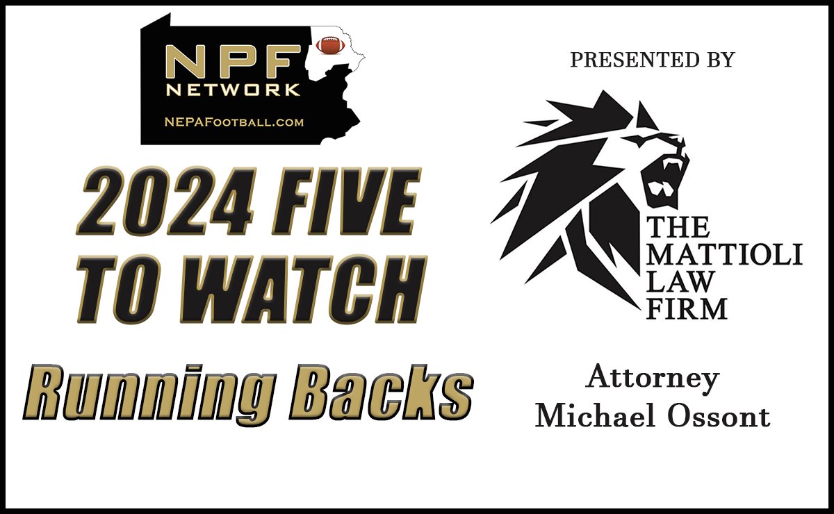 2024 Five To Watch - Running Backs presented by Attorney Michael Ossont.  nepafootball.com/2024-five-to-w…
<a href="/HHSHornets_FB/">Honesdale Hornets Football</a> <a href="/Trail_Football/">Trail Football Network</a> <a href="/DallasMountsFB/">Dallas Mountaineers Football</a> <a href="/MVAthletics931/">Mid Valley Athletics</a> <a href="/WWCatsFootball/">WWCatsFootball</a> <a href="/cahsathletics/">CAHS Athletics News</a>