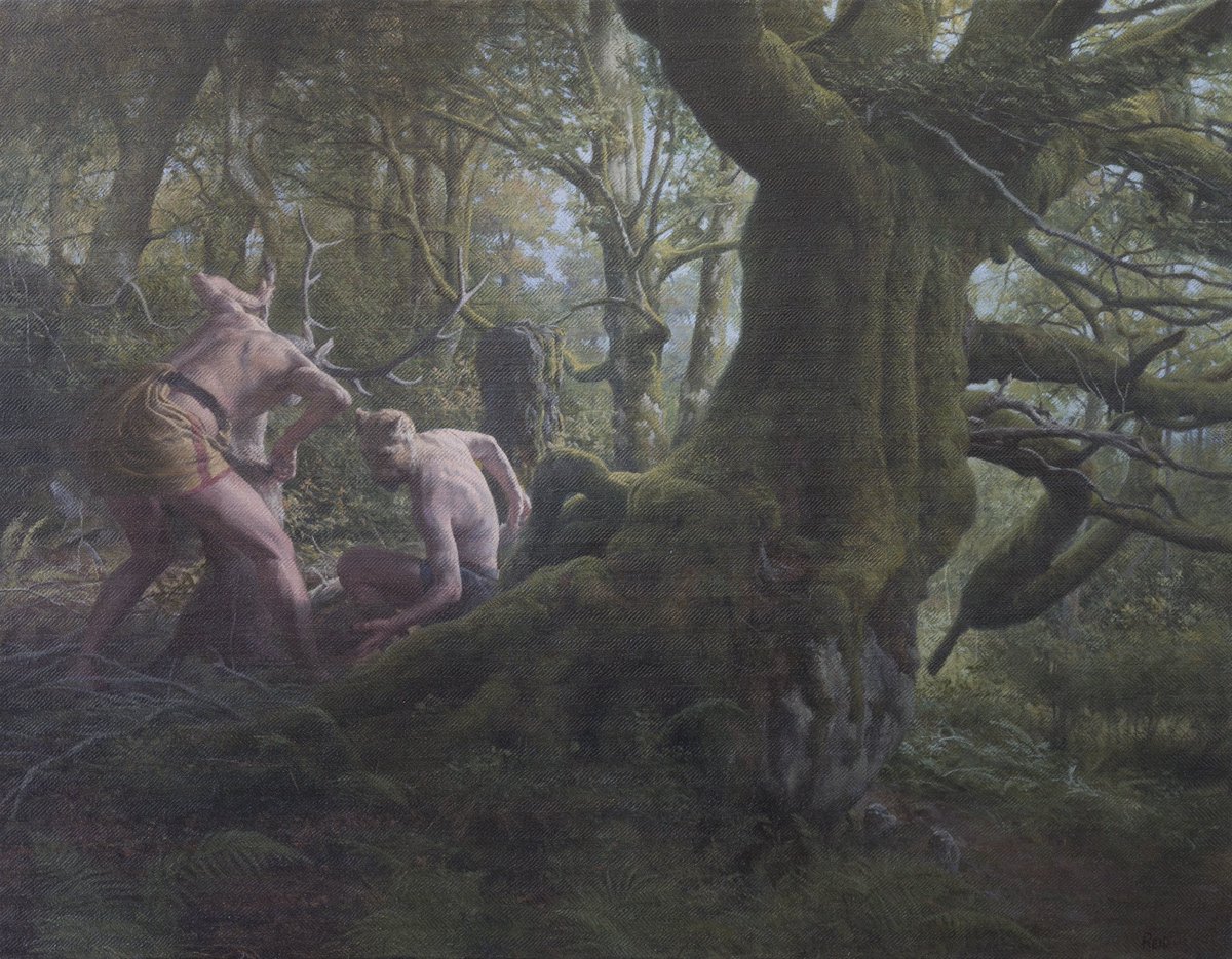 ‘The Great Tree’, studies and final, Oil on Canvas.