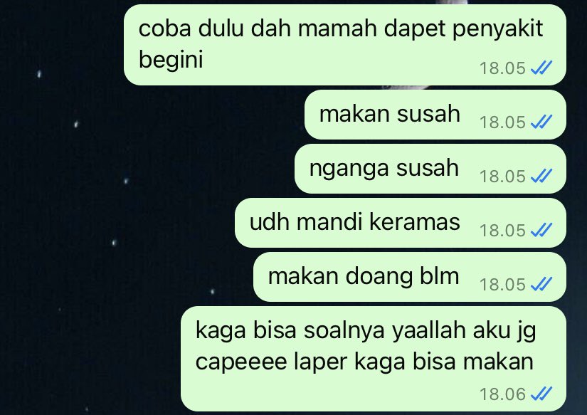 lalalostuss's tweet image. ‼️TW‼️

gua capek sama nyokap yaAllah, gua lagi kena penyakit gini dia cuma bisa nyalahin gua?? nganterin berobat kg, beliin buah ini itu kg. tadi dia vc trs ngomel dpn temennya nyuruh makan mandi jangan manja YAALLAH SIAPA JG YG MAU NAHAN LAPER KEK MAU MATI GINI