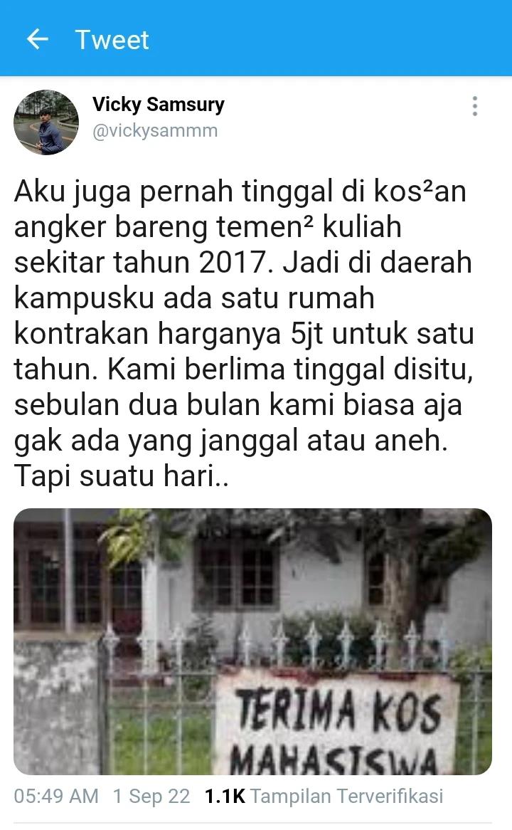 ThreadSkandal's tweet photo. Pernah nemu kost yang kayak gini??? 
Merinding banget bacanya sampe didatangin sesosok aneh 😱😖 https://t.co/izzyfIGHvS